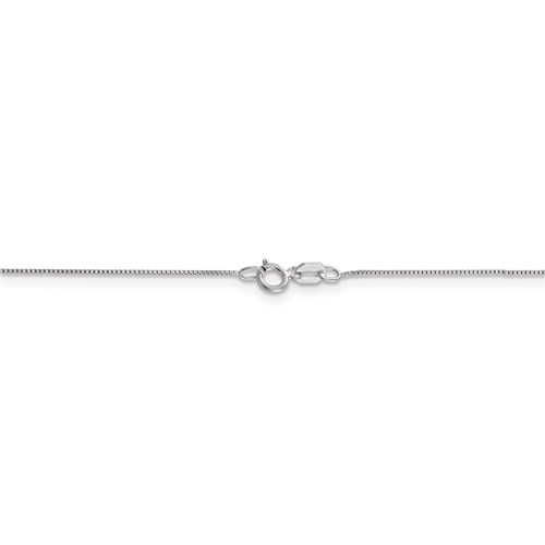 14 Karat White Gold Baby Box Chain 20
