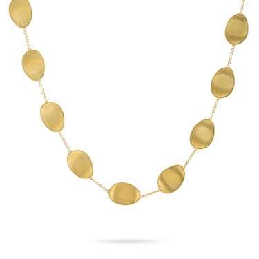 Marco Bicego: 18 Karat Yellow Gold Lunaria Gold Station Necklace
Length: 17