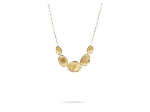 Marco Bicego: 18 Karat Yellow Gold  Lunaria Necklace
Length: 16.5 