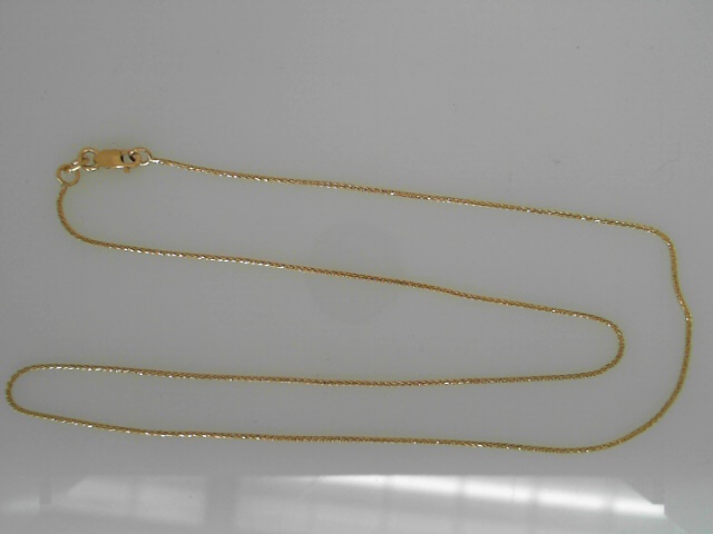 14 Karat Yellow Spiga 16 Inch Chain