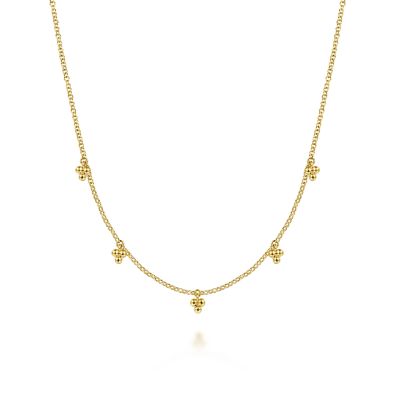 Gabriel & Co 14 Karat Yellow Gold Bujukan Bead Drop Chain