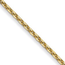 14 karat yellow gold 0.95 mm diamond cut cable link  chain 20 inch