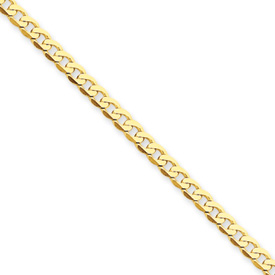 14 karat yellow gold 2.9 mm flat beveld curb chain 20 inch