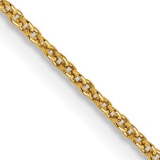 14 karat yellow gold 1.2 mm cable link chain 18 inch