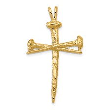 14 Karat Yellow Gold Nail Cross