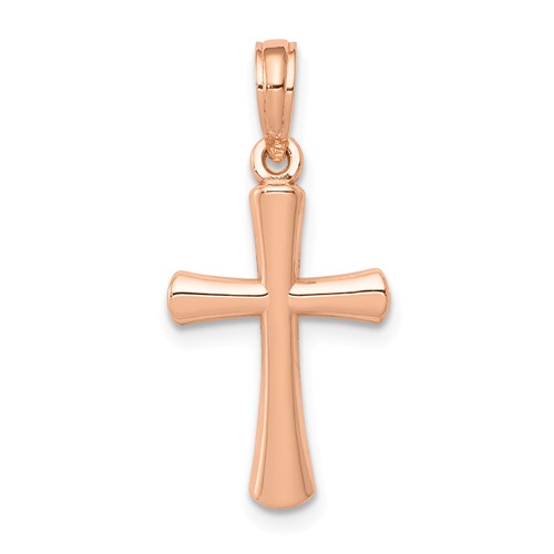14 Karat Rose Gold Polished Cross With Rounded Tips Pendant
22mm