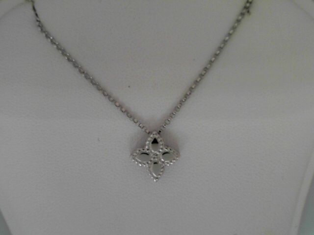Roberto Coin: 18 Karat White Gold Pendant Princess Flower Small 
Length 16
