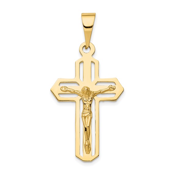 14 Karat Yellow Gold Polished Crucifix
Length of Item: 47 mm
Width of Item: 22 mm