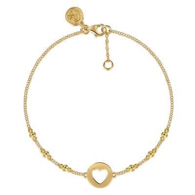 Gabriel & Co 14K Yellow Gold Open Heart Bujukan Chain Bracelet