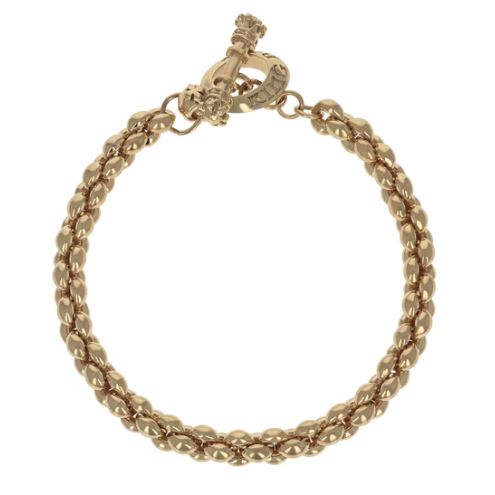 10 Karat Yellow Gold Small Infinity Link Bracelet 8.75 inch