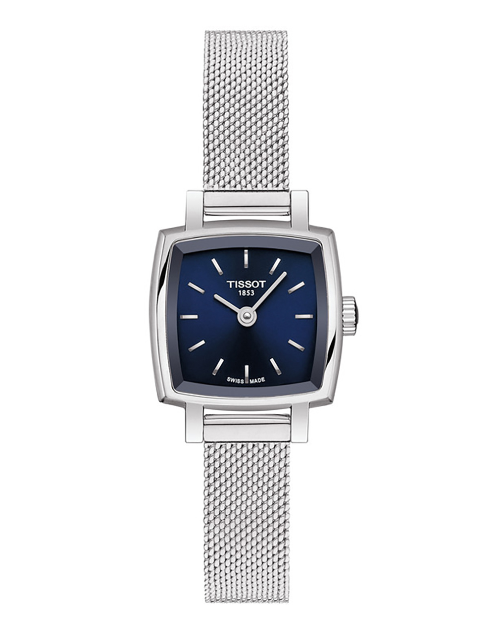 Stainless Steel Quartz Watch Name: LOVELY LADY SQ
Name of Bracelet: STAINLESS MESH
Clasp: Buckle
Finish: Polished
Dial Color: BLUE
MM: 20