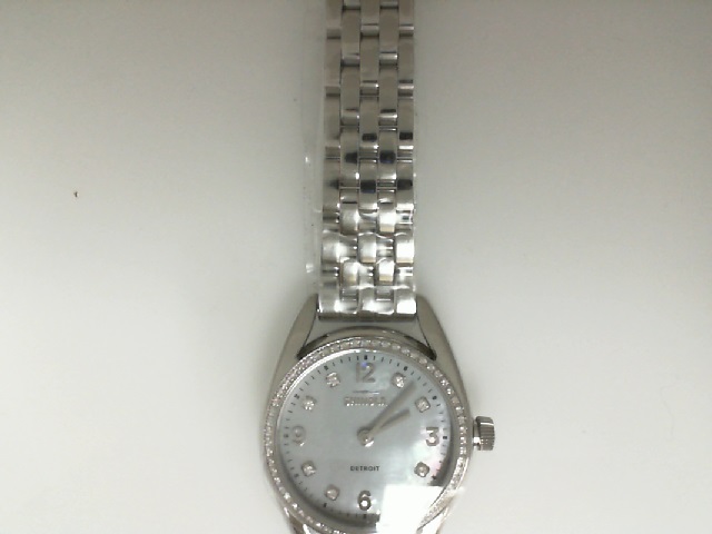 Shinola stainess steel blue mother of pear diamond dial and bezel Derby watch 30.5 mm