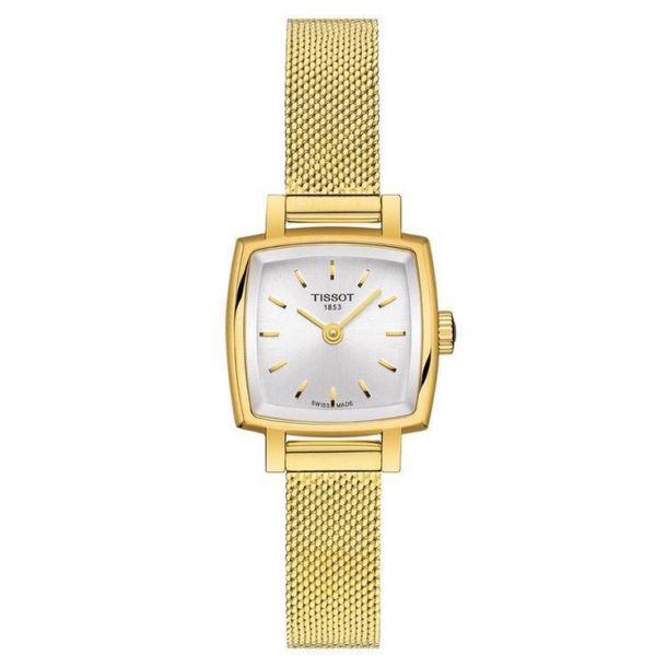 Tissot Lovely Square Gold-Tone Stainless Steel Mesh Watch (T058.109.33.031.00)