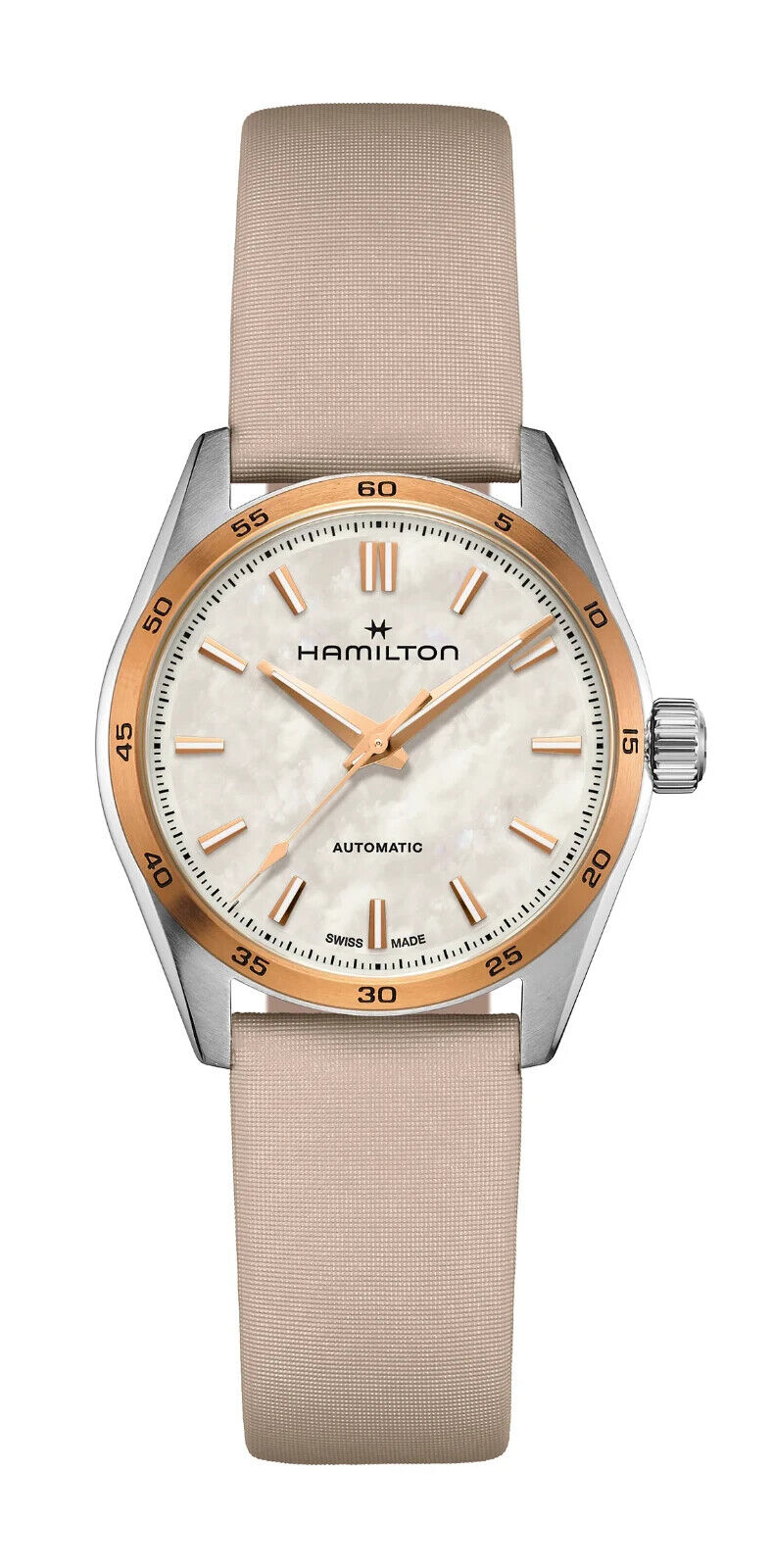 Hamilton 34mm Jazzmaster Automatic ( H36125890)
Rose PVD over Stainless Steel