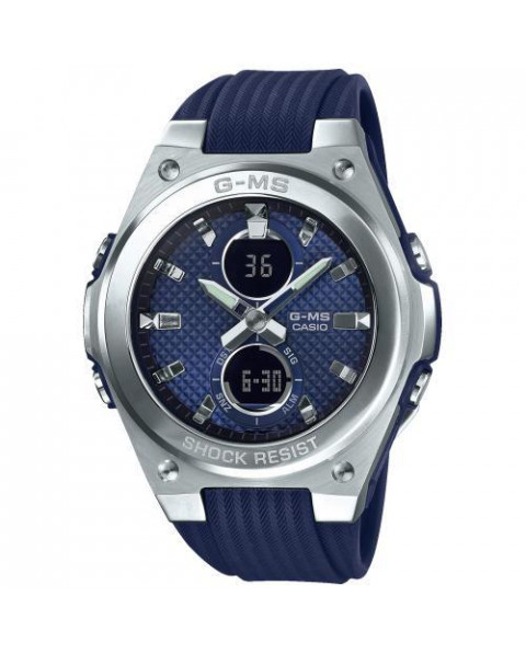 Casio Baby-G G-MS Stainless Steel and Navy Dial Watch (MSGC100-2A)