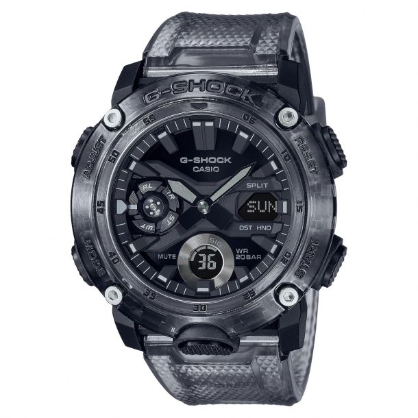 Casio G-Shock Carbon Core Guard Grey Transparent Watch(GA2000SKE-8A)