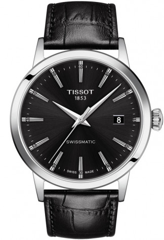 Tissot  Classic Dream Stainless Steel Automatic Watch (T129.407.16.051.00)
Case 42mm/316L stainless steel case
Crysta  Scratch-resistant sapphire crystal with antireflective coating/see-through caseback
Dia Black with indexes   
Movement  Swiss Tissot