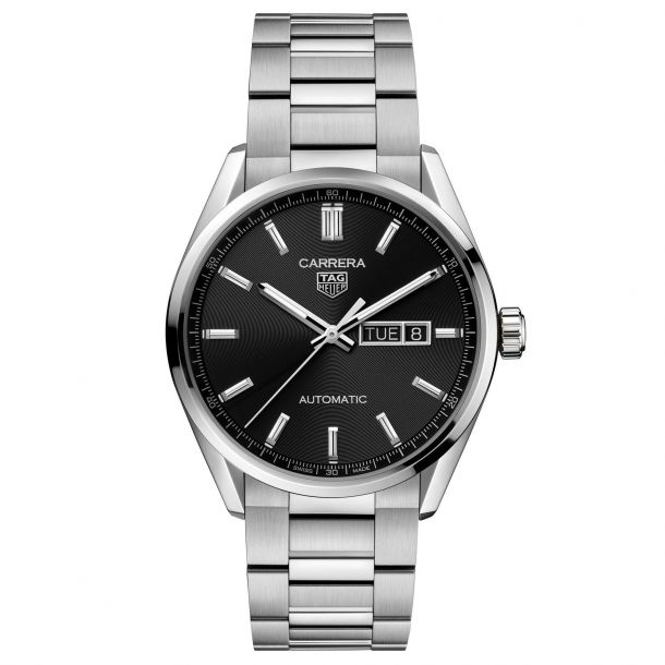 TAG Heuer CARRERA Calibre 5 Automatic Day-Date Black Dial 41mm Watch (WBN2010.BA0640)