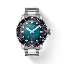 Tissot Seastar 2000 Professional Powermatic 80 (T120.607.11.041.00)
Band Materials: Stainless Steel
Case Shapes: Round
Display: Analog
Movements: Automatic
Dial Color: Aqua Blue
Watch Type: Bracelet, Divers
Features: Water Resistant, Screw-Down Cro