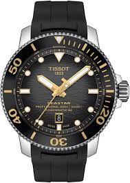 Tissot T-Sport Seastar 2000 Professional Powermatic 80 Certified Diver Black Rubber Strap Watch(T1206071744101)
46mm 316L stainless steel case with an exhibition case back with sapphire crystal
a screw-down crown and case back, a ceramic bezel ring, and