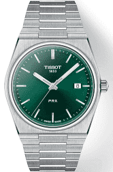 Tissot Stainless Steel Prx Powermatic 80 Green Dial Watch 40 mm