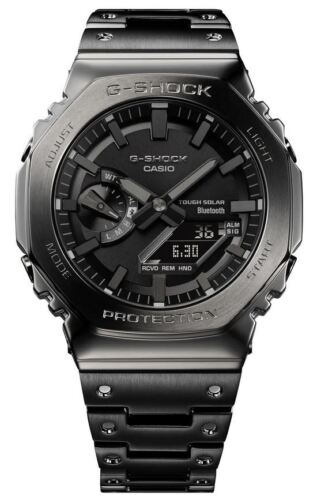 Casio G-Shock Full Metal Connected Solar Black Ion-Plated Stainless Steel Watch (GMB2100BD-1A)