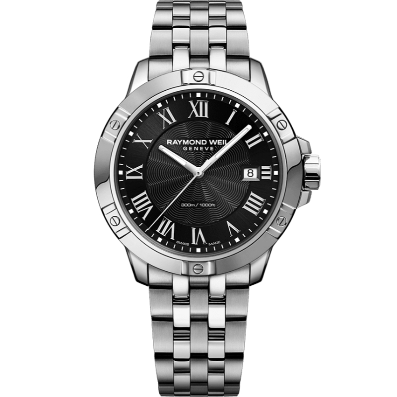 Raymond Weil Stainless Steel Black Dial Tango Quartz Watch