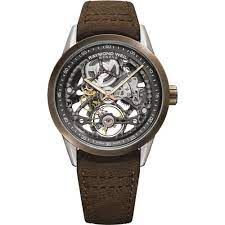 Raymond Weil  Freelancer Calibre Rw1212 Skeleton Men's Automatic Bronze Watch With  Aged Brown Leather Strap