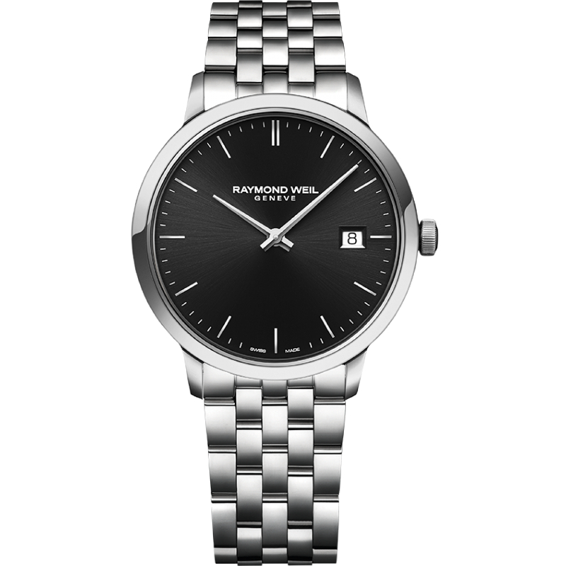 Raymond Weil Stainless Toccata Classic Black Dial Quartz Watch 39 Mm