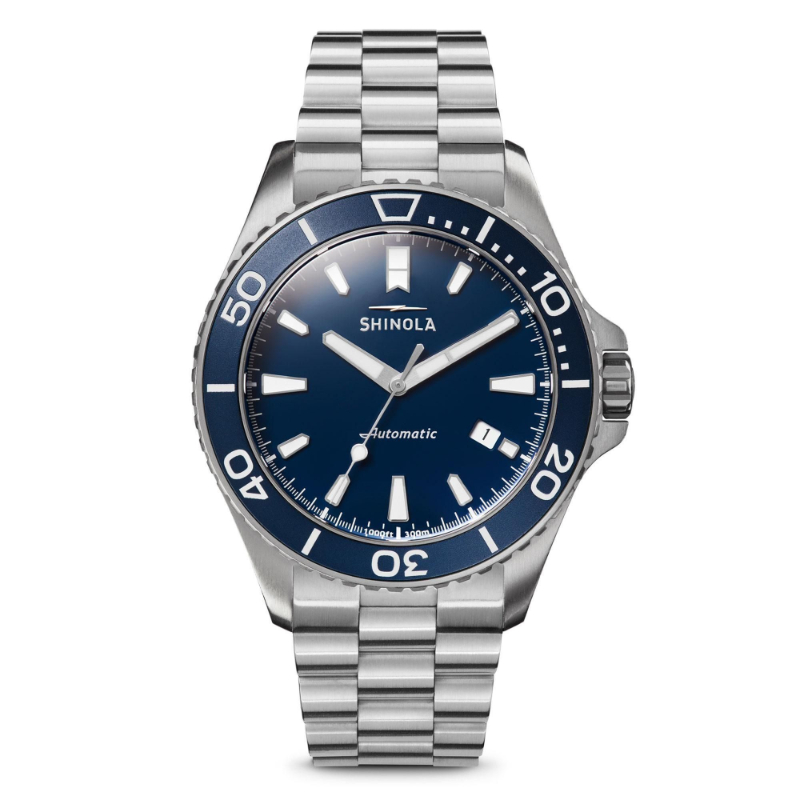 Shinola Lake Michigan Blue Monster Automatic Gift Set 43 mm