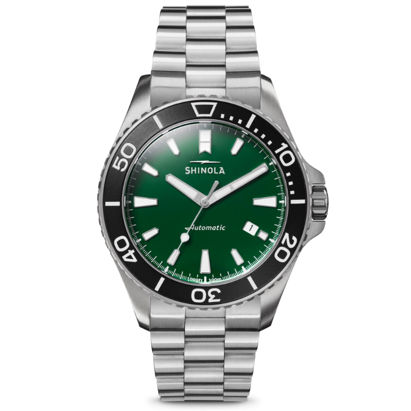 Shinola Monster Automatic Lake Ontario Watch Set 43 mm Green Dial