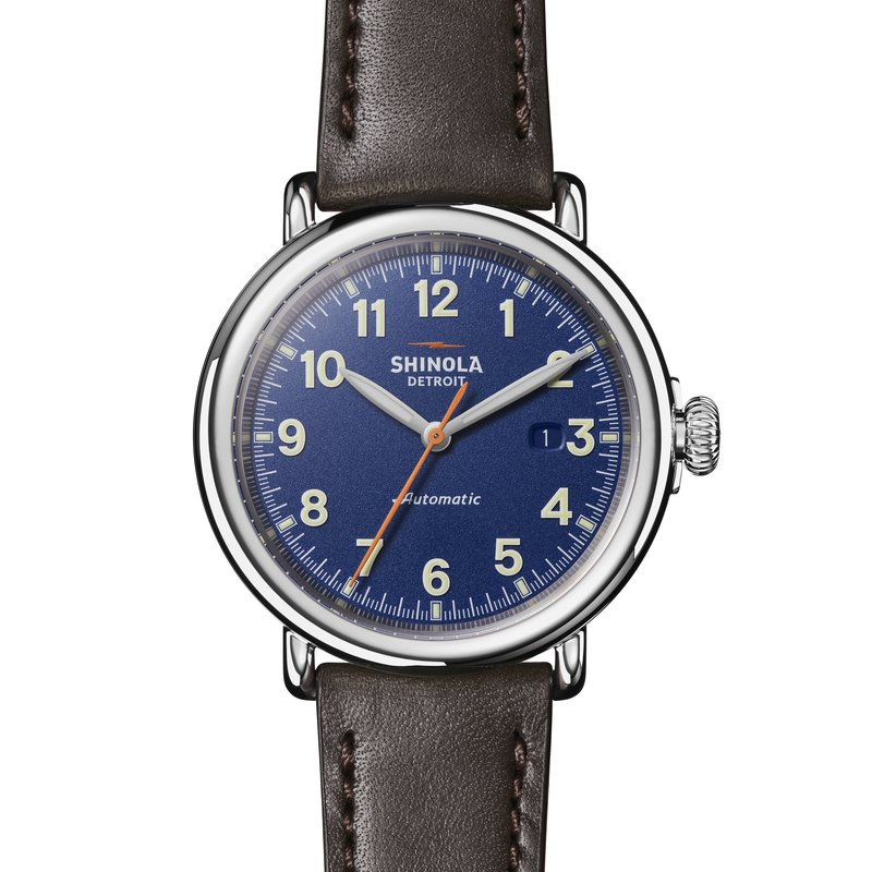 Shinola The Runwell Automatic 45mm Royal Blue Dial Mens Watch