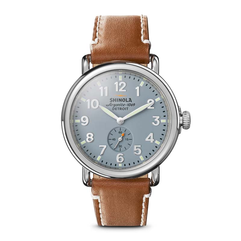 SHINOLA THE RUNWELL 41MM (0110000024)
Quartz, Stainless Steel, Tan Leather