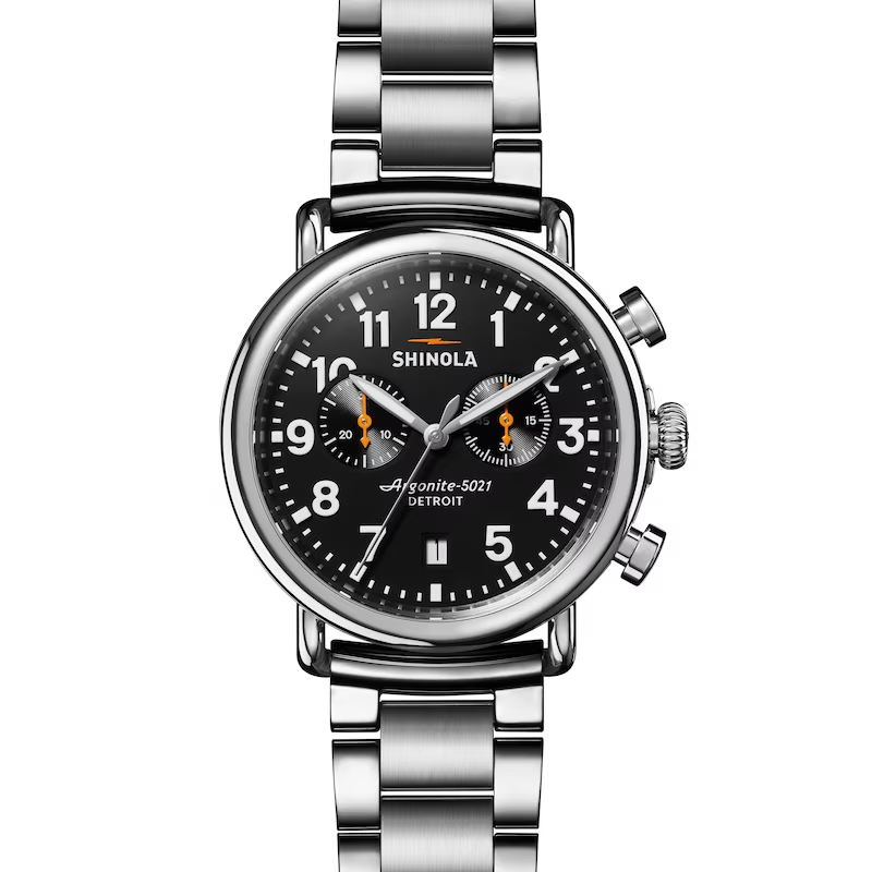 Shinola Runwell 41mm 2 Eye Stainless Steel Chronograph Watch
