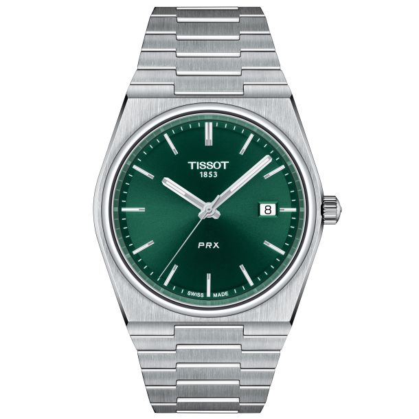 Tissot Stainless Steel Prx Quartz Green Dial  40 mm