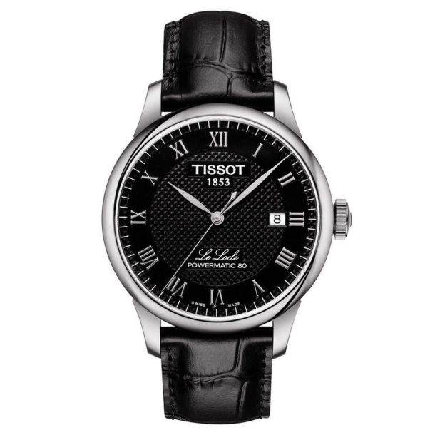 Tissot Le Locle Powermatic 80 Black Leather Strap Watch