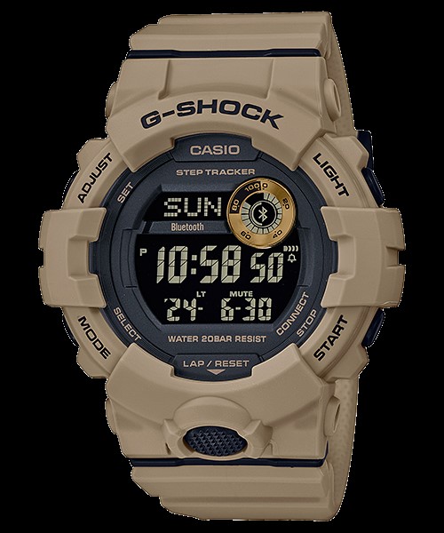 Casio G-Shock Digital Power Trainer Connected Brown Resin Watch( GBD800UC-5)