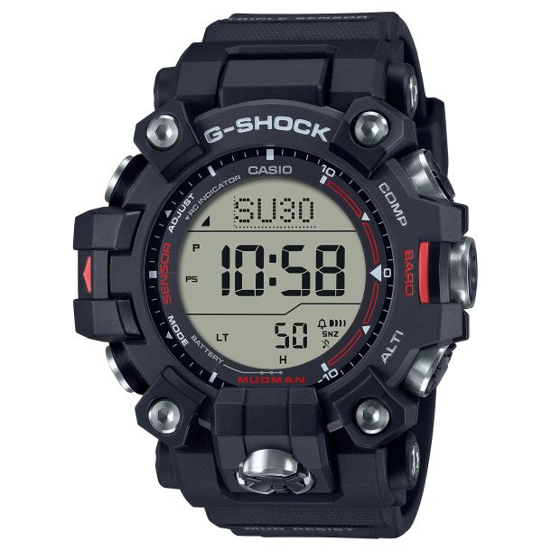 Casio G-Shock Master of G Mudman Carbon Core Guard Solar Black Resin Watch