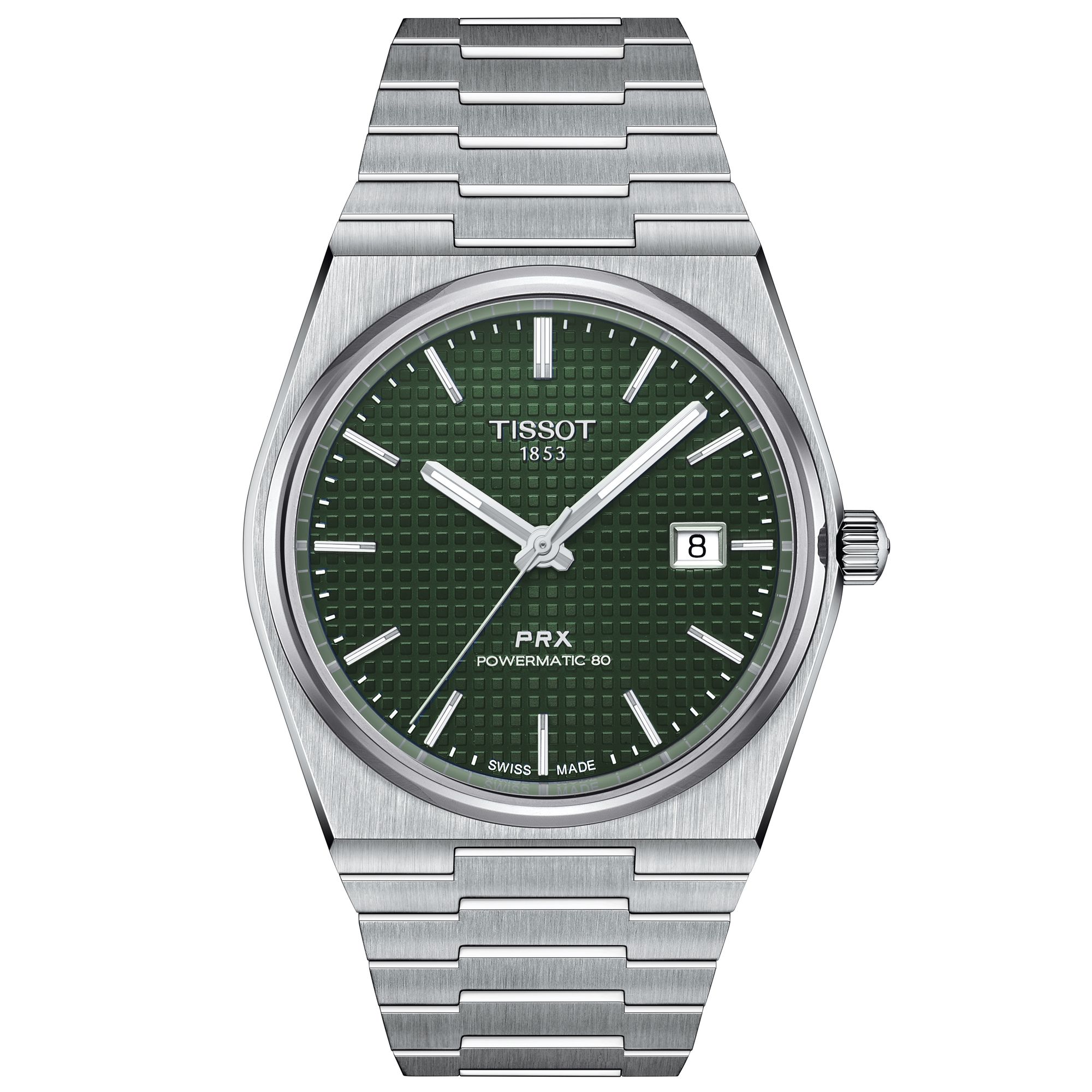 Tissot PRX Powermatic 80 Green Dial Stainless Steel Watch (T1374071109100)