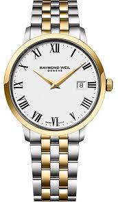 Raymond Weil Toccata Classic Men's Two-tone White Dial Quartz Watch (5485-STP-00300)
39 mm, stainless steel two-tone bracelet, white dial, black Roman numerals, yellow gold PVD