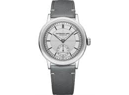 Raymond Weil Millesime Men's Automatic Small Seconds Watch, 39.5 mm (2930-STC-65001)
Silver Sector Dial, Grey Leather Strap, Small Seconds Hand, Stainless Steel