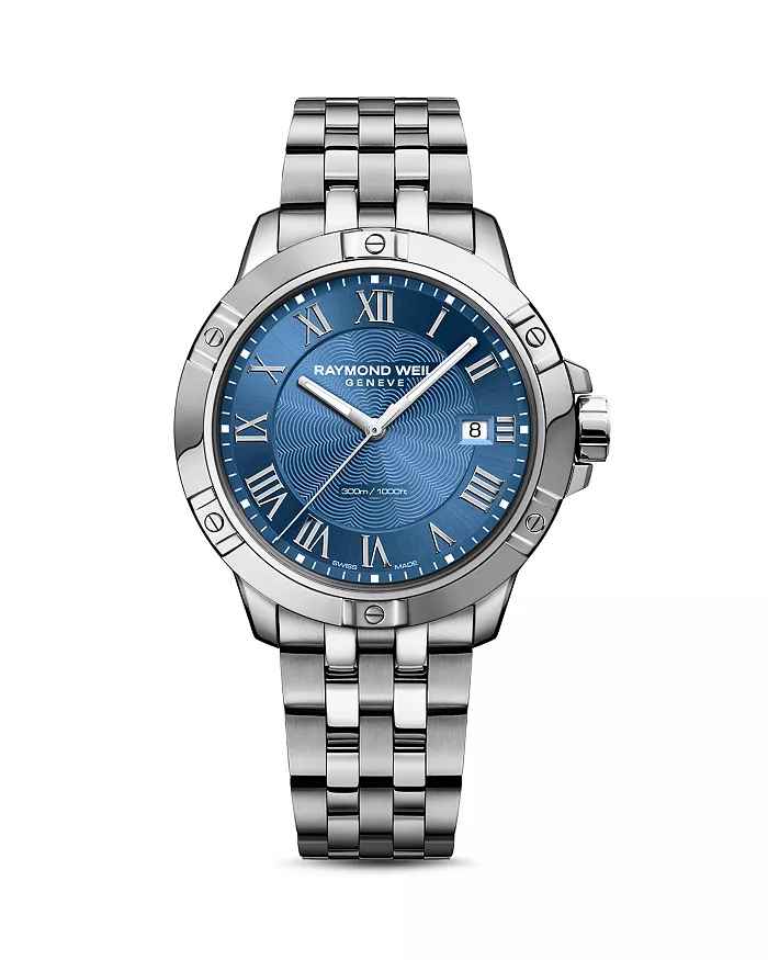 Raymond Weil Tango Classic Men's Steel Blue Quartz Watch (8160-ST-00508)
41 mm, stainless steel bracelet, blue dial, silver Roman numerals