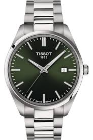 Tissot 40mm PR 100  Green Dial Stainless Steel Watch 
(T1504101109100)