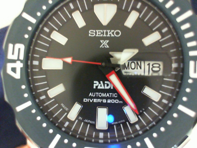 Seiko 41mm Prospex Padi Stainless Steel Automatic Watch Black Dial 