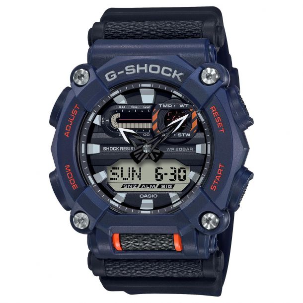Casio G-Shock Analog-Digital Blue Resin Watch( GA900-2A