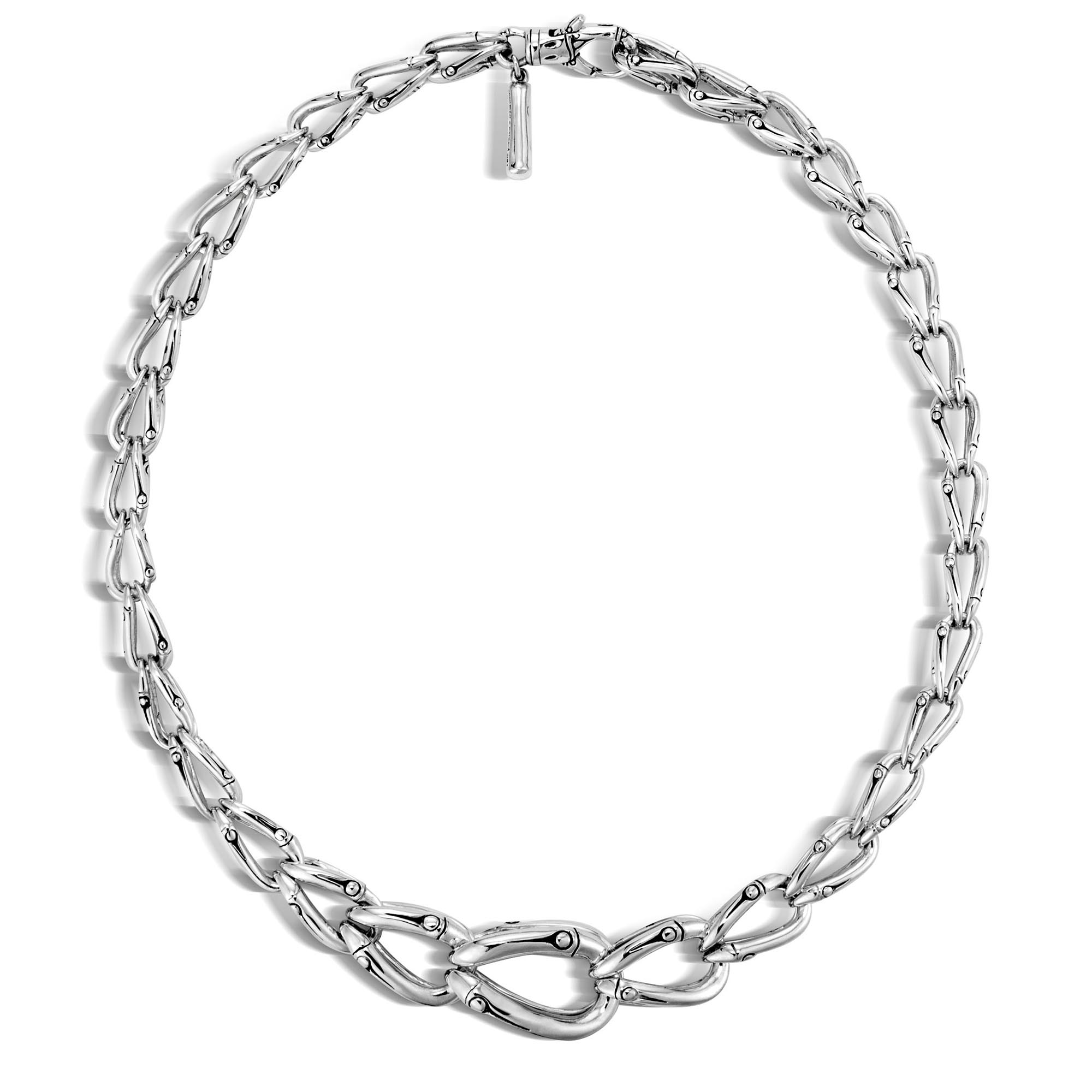 John Hardy Sterling Silver Bamboo Link Chain Length: 16.8