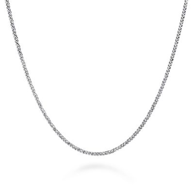 Gabriel & Co Sterling Silver Wheat Chain 22 Inch