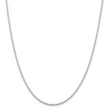 Sterling Silver 2.35 Mm Beaded Chain 22 Inch