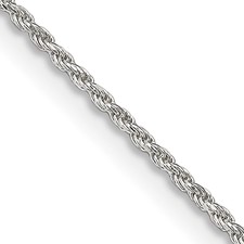 Sterling Silver 1.1 Mm Rope Chian 16 Inch
