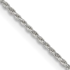 Sterling Silver 1.1mm Rope Chain 20 Inch